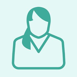 Dr. med. Simone Bräuninger Stilisiertes grünes Person-Symbol mit Silhouette eines Kopfes und Schultern auf hellgrünem Hintergrund